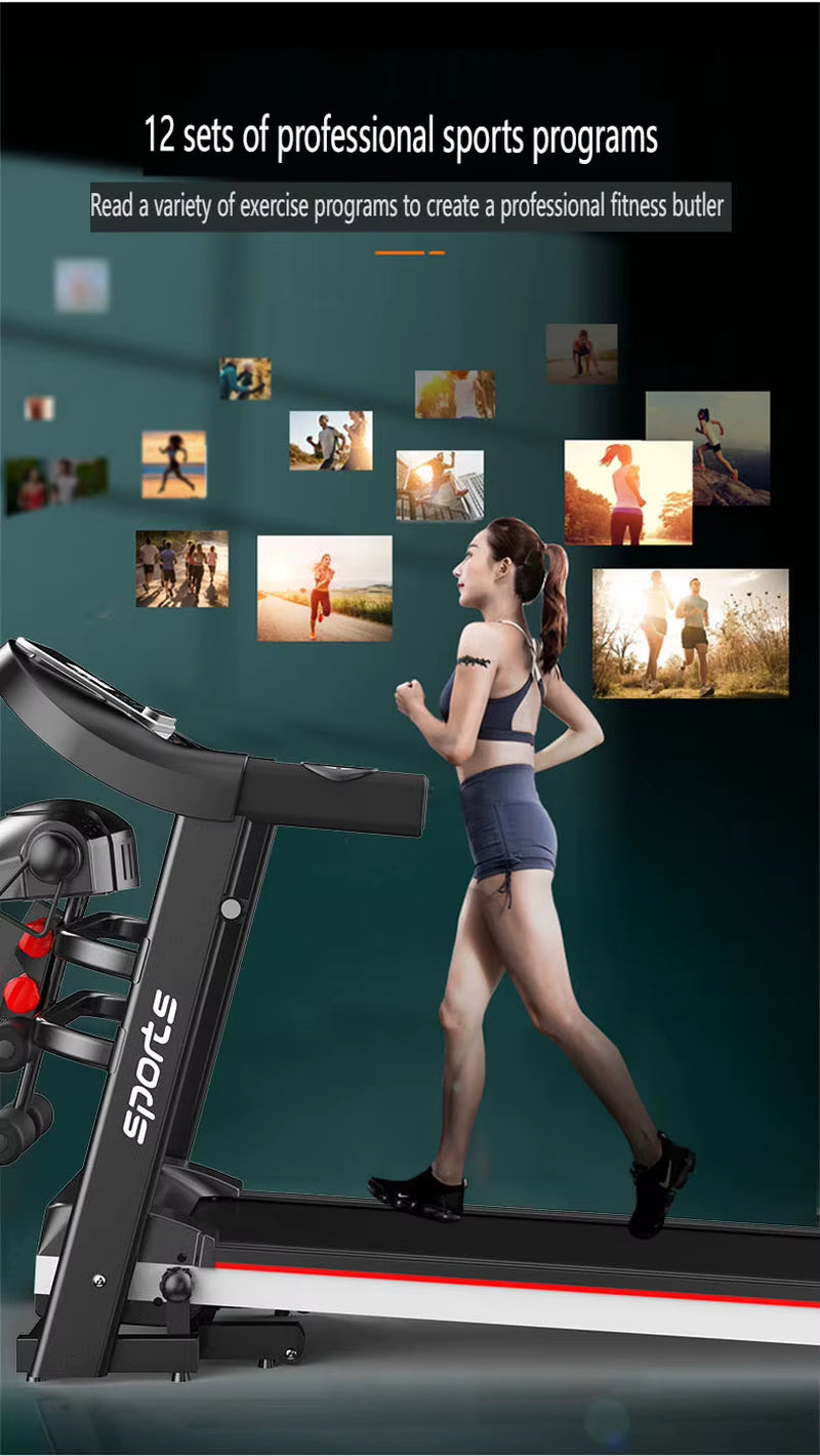 New Design Electric Home Treadmill Commercial Folding Gym Fitness Equipment Treadmill with Screen Treadmill of Good Quality