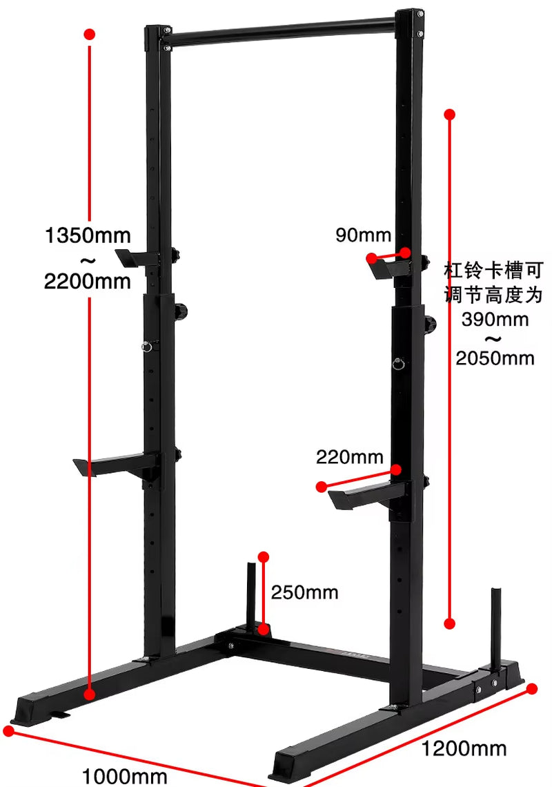 Fitness Gym Equipment Squat Rack Adjustable Barbell Rack Comprehensive Fitness Training Rack