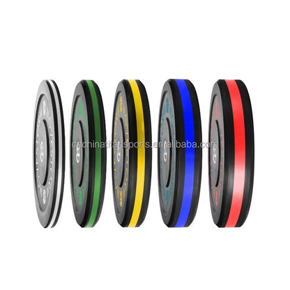 Color Stripe Competition Weight Plates Rubber Bupmer Plates