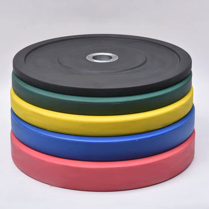 Wholesale Barbell Set Weight Plates Bar Colorful Rubber Coated Cast Iron Weight Disc Fitness Gym Weight Plate